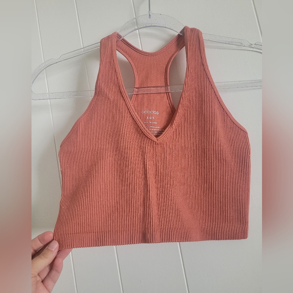 Set of Three Ribbed Racerback Crop Tops - Picture 2 of 5